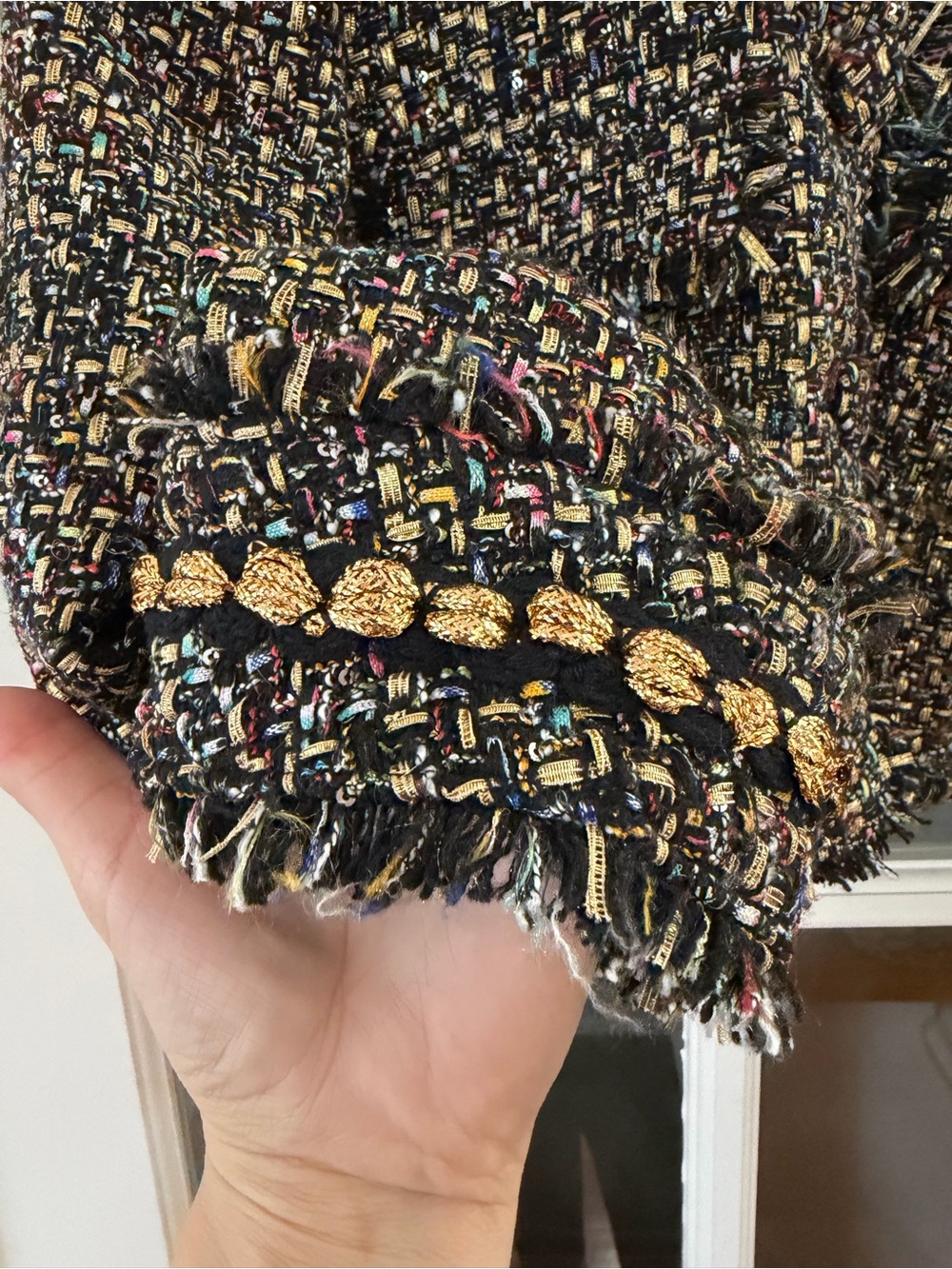 Cinq a Sept 'Odette' Cropped Confetti Tweed Jacket - Size 12 - Picture 9 of 11